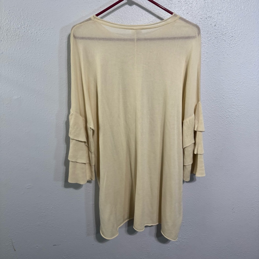 Chic Cream Ruffle Sleeve Tunic - Picture 8 of 8